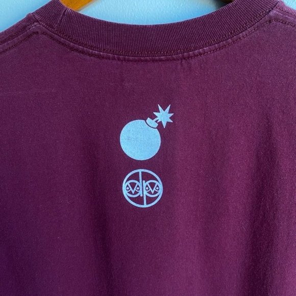 The Hundreds x limited additions Short Sleeve T-shirt Men's size M Maroon Red - Picture 4 of 5
